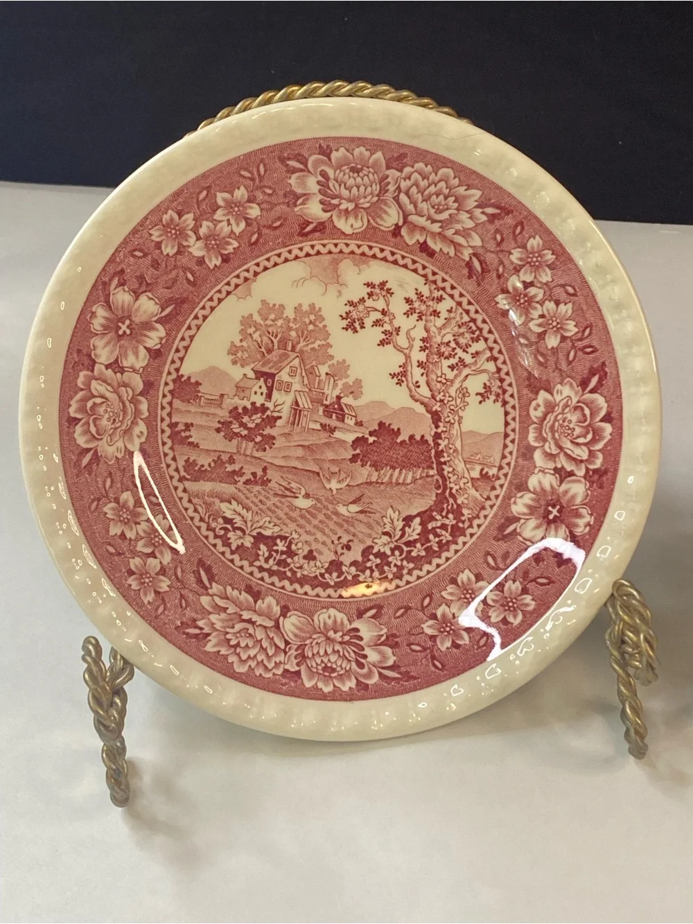 Villeroy & Boch SAAR Rusticana Berry Fruit Bowl Set Red Mettlach Germany
